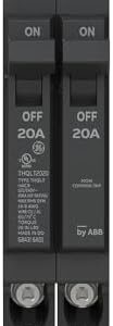 ABB Q-Line THQLT2020 Disyuntor en tándem • Disyuntor doble 20A/1P y 20A/1P para ranura simple • 120/240V, 10 kAIC