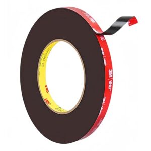 Gasenvan Cinta adhesiva de doble cara resistente, cinta adhesiva de montaje de 1/4 pulgadas x 15.4 pies