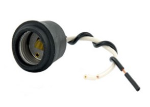 SOCKET CIRCULAR C/CHICOTE ROSCA E27 P/INTEMPERIE LEVITON 124D
