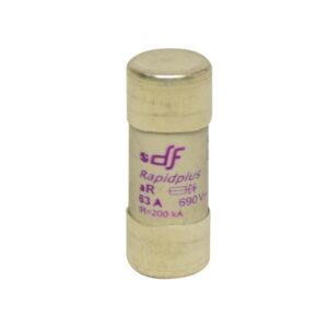 Fusible cartucho 22x58mm ultra rápido 63A 600VAC 100kA aR