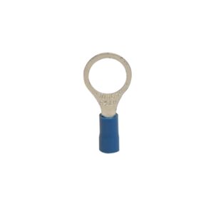 Terminal anillo aislado 14-16AWG 5/16" (8.4mm) azul x100und