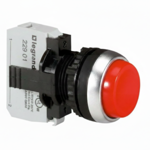 BOTON PULSADOR NO LUMINOSO SALIENTE ROJO + NC - [023715] - LEGRAND