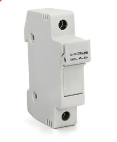 PORTA FUSIBLE P/ 10X38mm RIEL DIN 500V