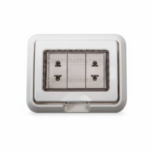 Tomacorriente universal simple 2P euroamericano 16A 250V domino sencia - [AP1112] TICINO