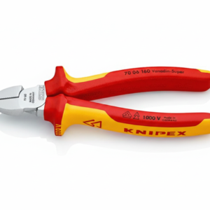ALICATE DE CORTE DIAGONAL CROMADO DE 160MM AISLADO C/FUNDAS MULTICOMPONENTES VDE - [70 06 160]