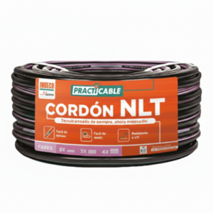 CABLE VULCANIZADO PRACTICABLE TTRF-70 (NLT-PC) NEGRO 2X14AWG 0.3/0.5KV - Código: 0021200131 - INDECO