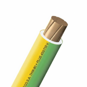 CABLE THW-90 +PLUS 12AWG 450/750V AMARILLO/VERDE - INDECO