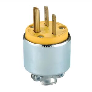ENCHUFE DE PVC AMARILLO 2X15A+T 250V - [4866] - LEVITON