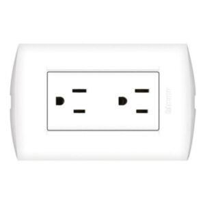 Tomacorriente doble 2P+T Americano 15A-250V AE2228E2B - TICINO