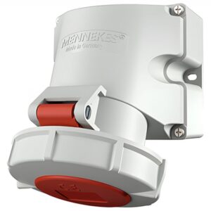 TOMACORRIENTE SOBREPONER LIBRE DE HALOGENO 3X32A+N+T 415V ROJO 6H IP67 -[9382] - MENNEKES