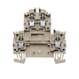 Bornes de paso 4mm2 (0.5-6mm2) 32A 800V 2 pisos/4 conexiones tornillo