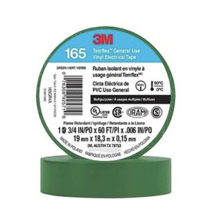 CINTA AISL. TEMFLEX 165 VINILO 3/4"X 18MTS VERDE 3M