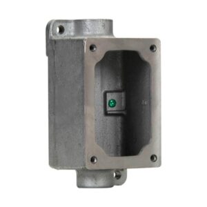 Caja rectangular para interruptor pulsador y tomacorriente 2 salidas 3/4" Clase 1 División 1 UL