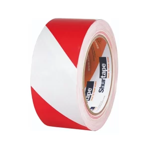 Cinta Señalización Delimitadora Blanco-Rojo 2x36yd