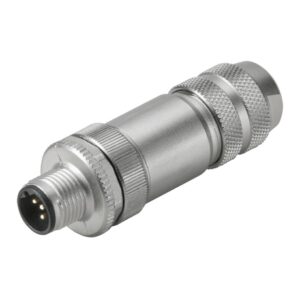 Conector recto M12 metal de 5 polos macho Code A IP67