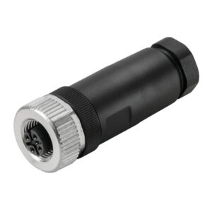 Conector recto M12 plástico de 5 polos macho Code A IP67