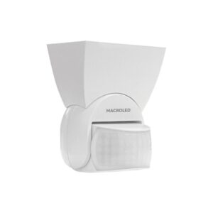 Sensor PIR 110-240V distancia máx. 12mts altura 2.2-4mts IP65 adosable blanco