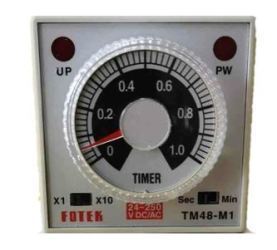 TEMPORIZADOR ANALOGICO 48x48MM 1S/10/1M/10M SAL. RELE 24-250VAC