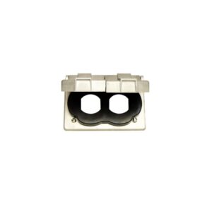 Tapa aluminio con tapa para 1 tomacorriente doble NEMA, UL