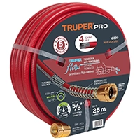 Manguera de riego 58 super reforzada 4 capas 25 m conectores metal